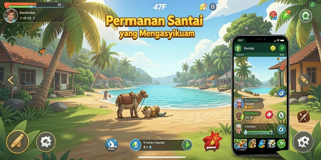 Screenshot menampilkan gameplay menyenangkan dari 47F.