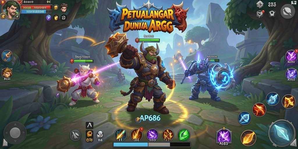 Screenshot AP686 menampilkan gameplay menegangkan dalam pertempuran ARPG.