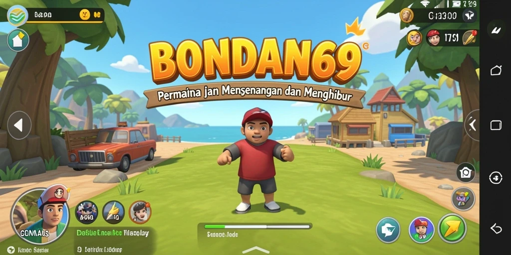 Tampilan gameplay BONDAN69 dengan tantangan yang menarik dan grafis yang cerah.
