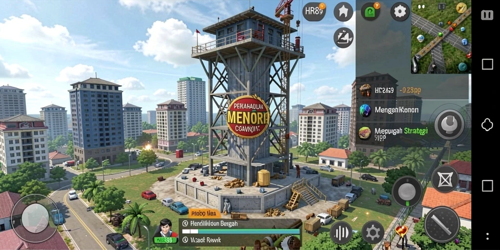 Gameplay seru dan menantang di HR89 Tower Defense.