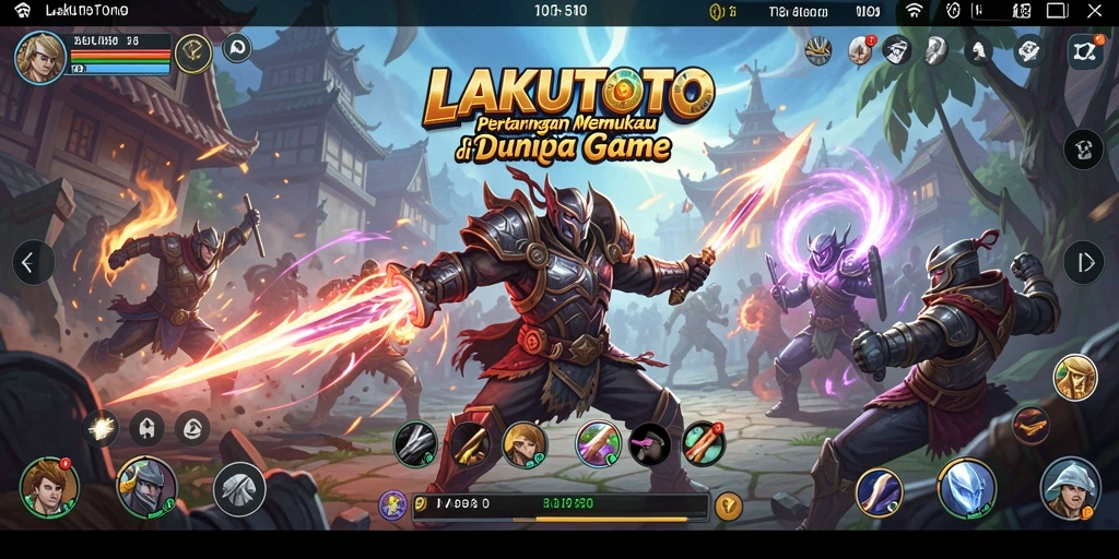 Tangkapan layar menunjukkan pertarungan seru di LAKUTOTO