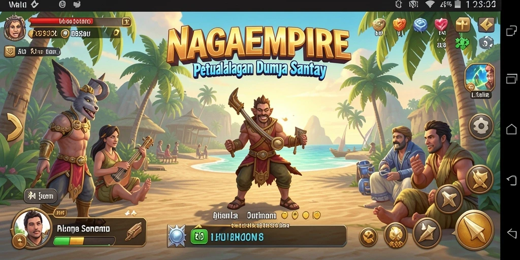 Gameplay menyenangkan dalam dunia fantasi yang cerah.