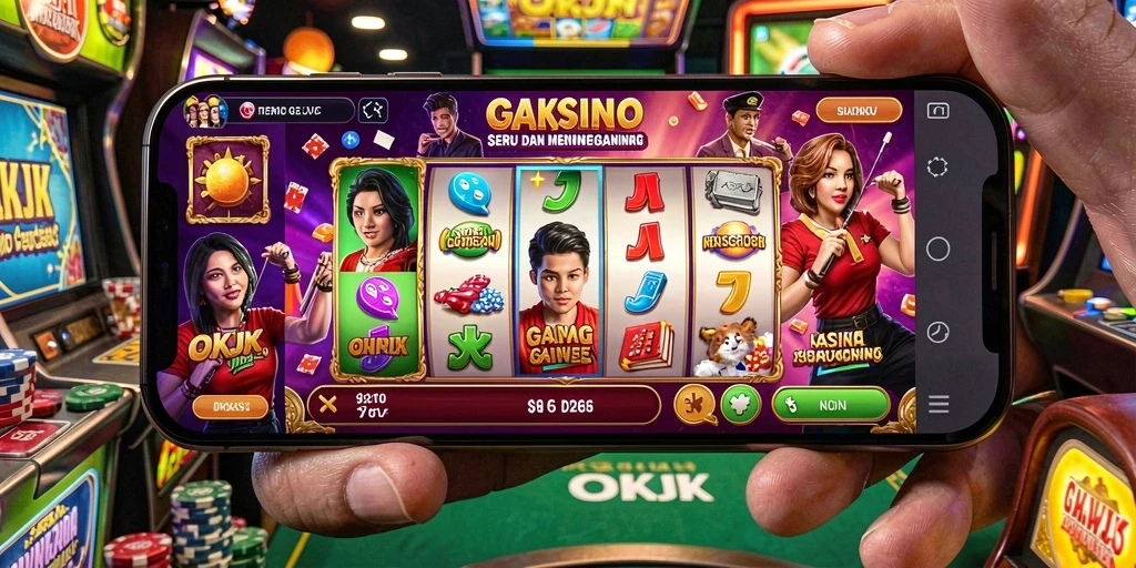 Tampilan gameplay seru dari game Kasino OKJK dengan grafis menarik.