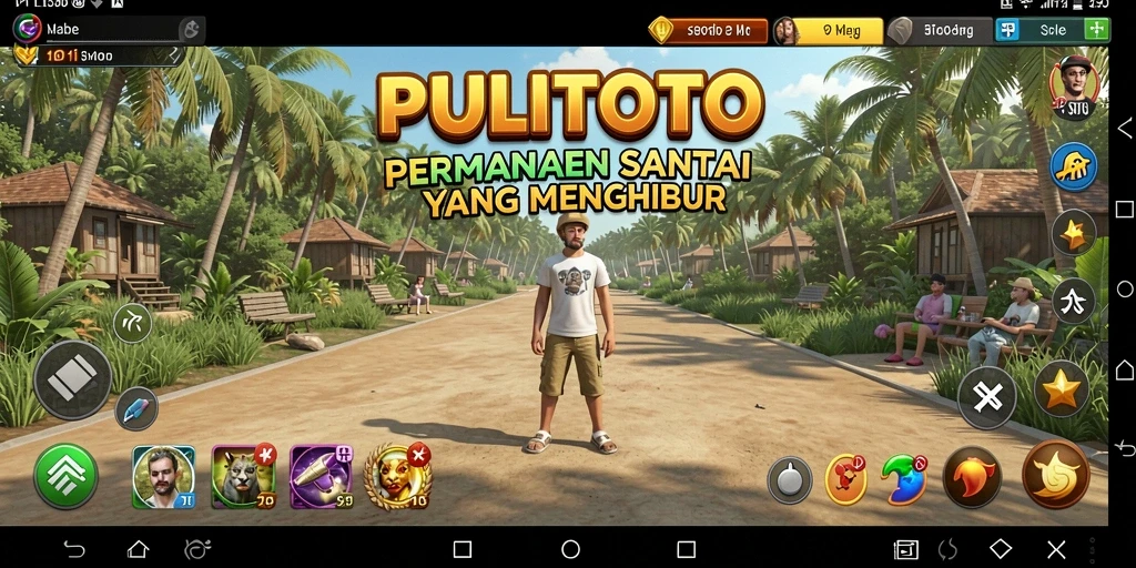 Screenshot utama menampilkan gameplay yang seru dan penuh warna.