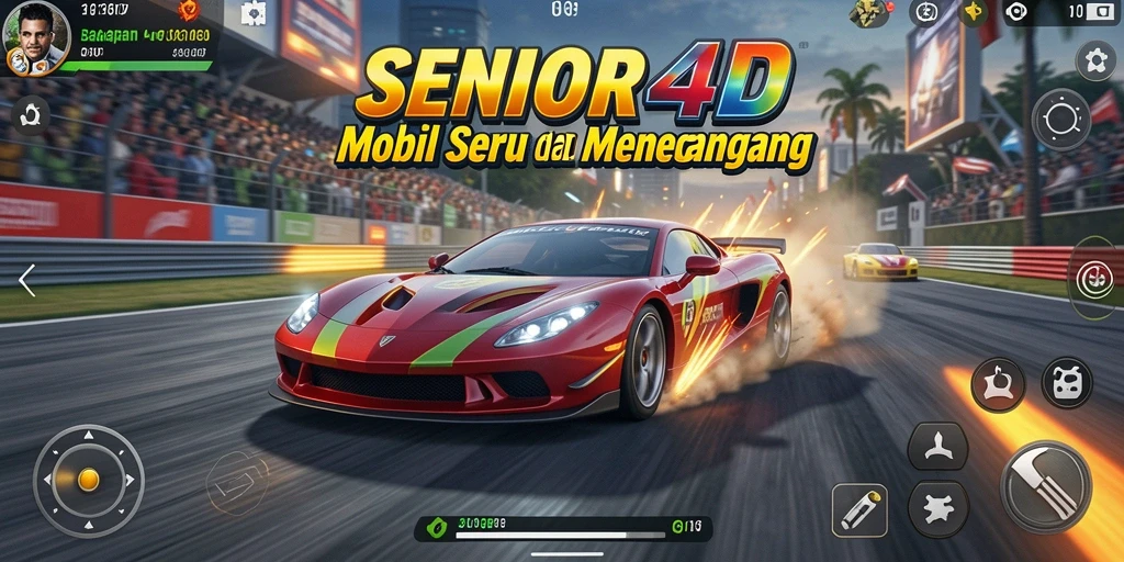 Tampilan gameplay Racing yang menegangkan di SENIOR4D.