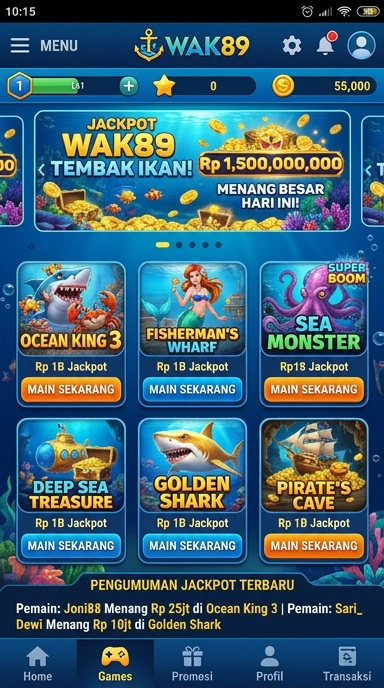 Halaman unduh aplikasinya yang rapi dan terstruktur di wak89.